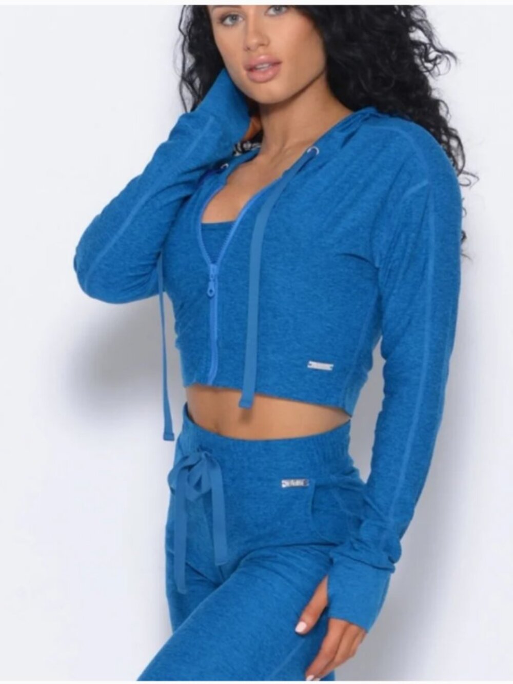 Bombshell Sportswear Signature Jacket Blue Size Small *No Drawstring*
